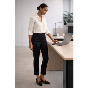 Banana Republic Sloan Pant Size 2 Black Cropped Slim Work Career Office